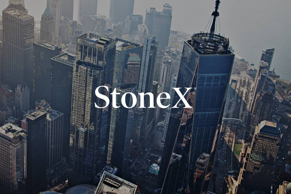 Stonex徽标与彩色背景